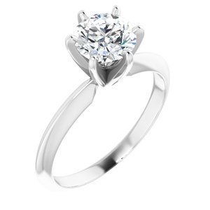 Round Moissanite Solitaire Ring