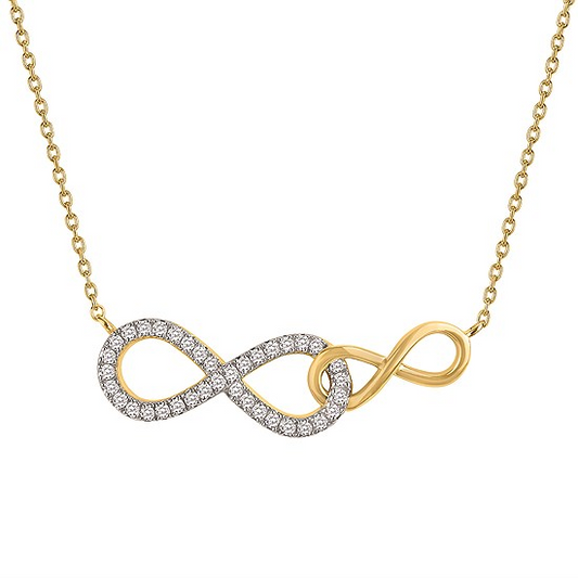 1/6 Cttw. Diamonds Double Infinity Necklace