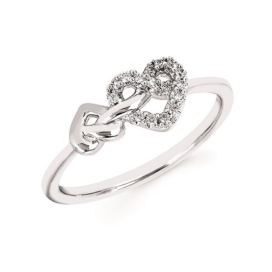 PureRadiance Diamonds Heart Ring