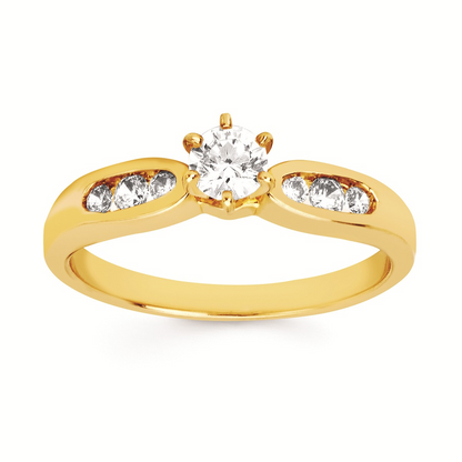 Yellow Gold Accented Wedding Set