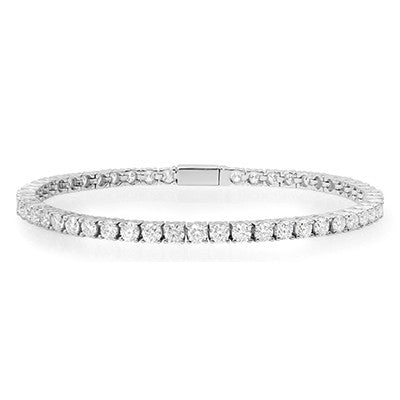 Round Brilliant Moissanites Link Bracelet