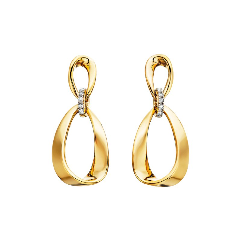 Round Brilliant Diamonds Dangle Earrings