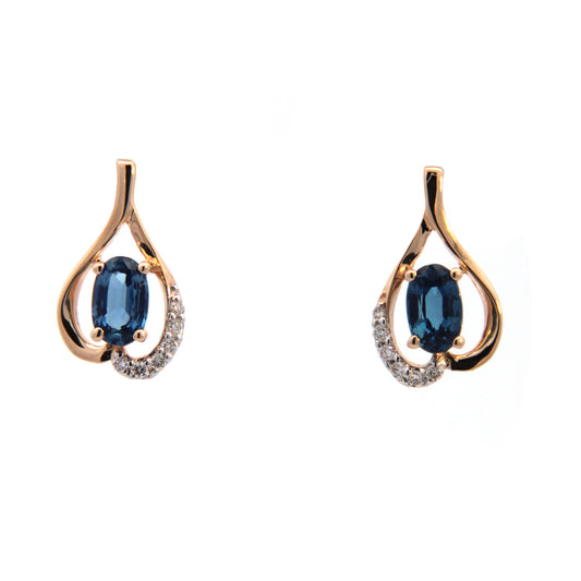 Oval Sapphires Fashion Earrings