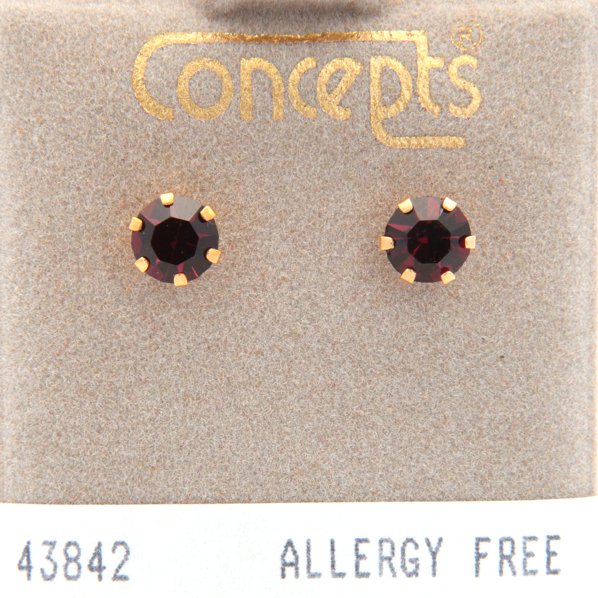 24K Gold Plated Surgical Stainless Steel 5mm February Stud