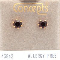 24K Gold Plated Surgical Stainless Steel 5mm February Stud