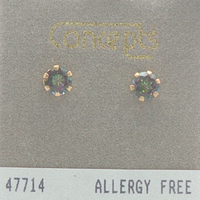 24K Gold Plated Surgical Stainless Steel Mystic Fire Stud
