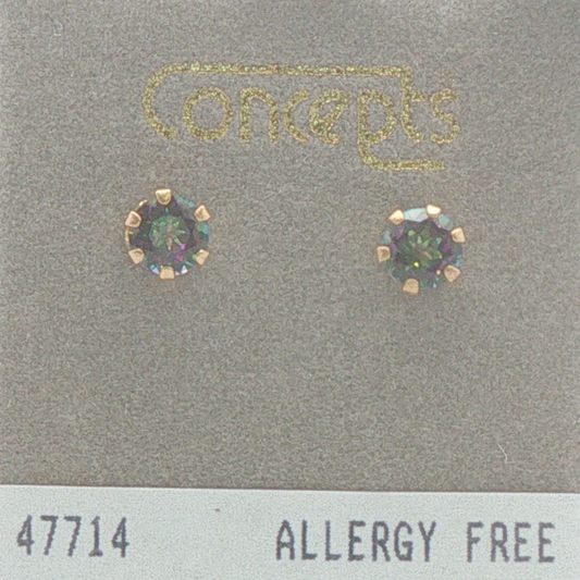 24K Gold Plated Surgical Stainless Steel Mystic Fire Stud