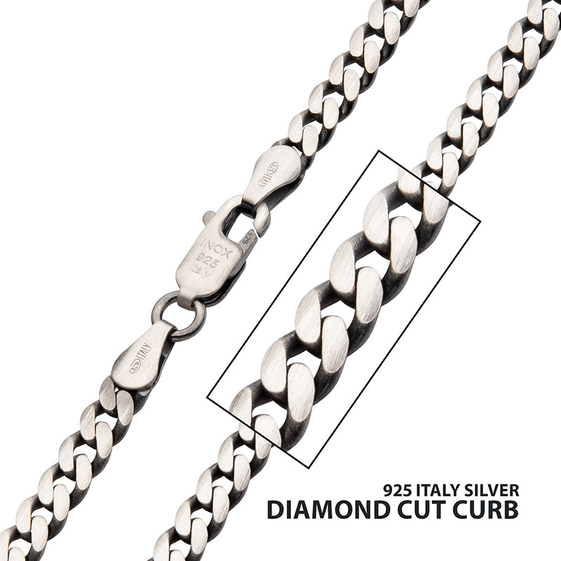 Steel Diamond Cut Curb 4.4mm 24"