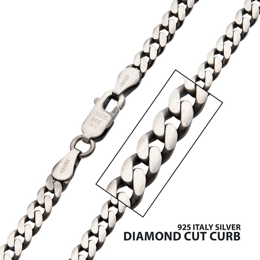 Steel Diamond Cut Curb 4.4mm 24"