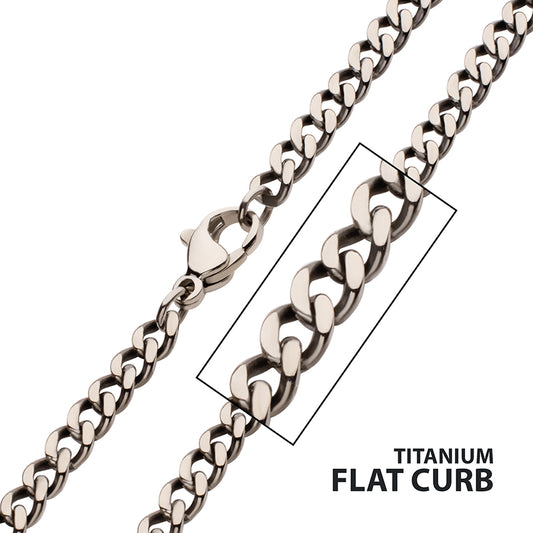Titanium Flat Curb 3.5mmmm 18"