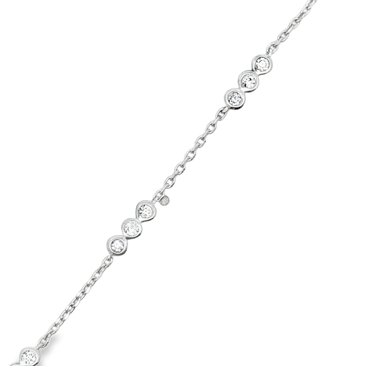 1/2cttw Classic Station LAB Diamond Bracelet in 925 Sterling Silver